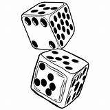 Double The Fun Two Dice Coloring Page · Creative Fabrica sketch template