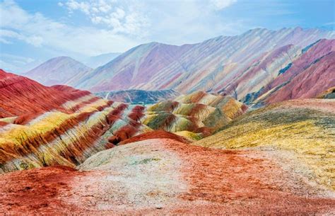 Majestic is an apt word to describe the rainbow mountains at Zhangye ...