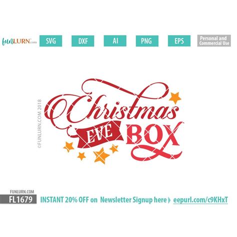 Christmas Eve Box SVG Free - FunLurn