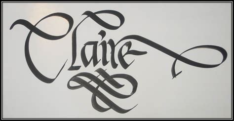 Calligraphy Art: French names, Claire.