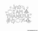 Free Printable I Am Thankful For Coloring Pages sketch template