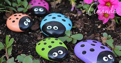 Ladybug Painted Rocks: ladybug rocks for the garden