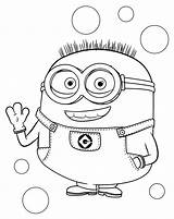 Minion Coloring Pages Despicable Me sketch template