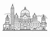 Italy Themed Coloring Page  sketch template