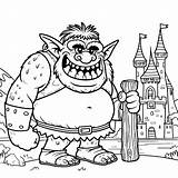 Ogre Mechant Geant Ausmalbild Ausmalbilder Trolls Colorear Gremlin  sketch template