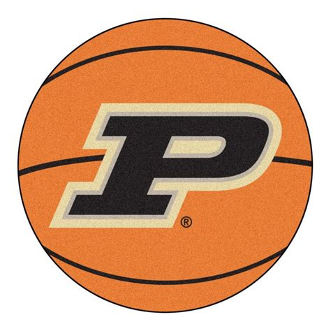 FANMATS NCAA Purdue University P Logo Orange 2 ft. x 2 ft. Round Area ...