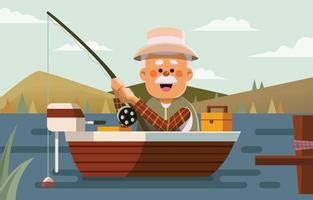 Clipart Old Fisherman