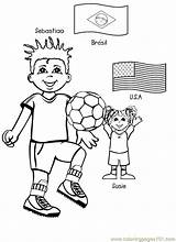 Kids Around The World Coloring Page Coloring Pages sketch template