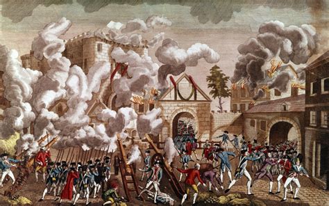 Illustration of the Storming of the Bastille, 1789 posters & prints by Corbis