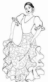 Flamenco Dancer Coloring Pages Sketch Page sketch template