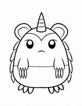 Coloring Pages Cute Monsters sketch template