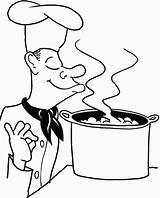 Soup Coloring Pot Stew Pages Stone Bowl Printable Drawing Template  sketch template