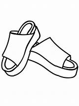 Sandals Coloring Pages Free Online For Kids sketch template