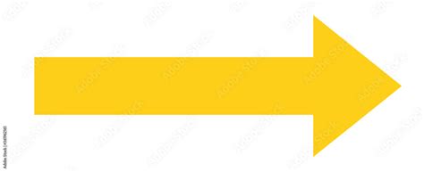 Yellow arrow to the right / vector, isolated Stock Vector | Adobe Stock