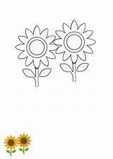 Free Sunflowers Coloring Page Template To Edit Online sketch template
