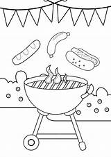Premium Vector  Barbecue Grill coloring A4 In The Outdoors sketch template