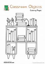Classroom Objects Coloring Pages For Kids – Free Printables  Art sketch template