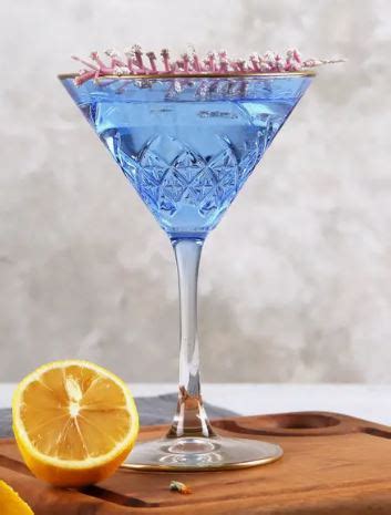 Crystal Martini Glasses - Blue – Simple Fine Food