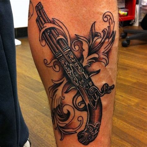 77 Stunning Pistol Tattoos for Men [2023 Inspiration Guide]