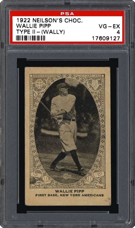 1922 Neilson's Chocolate Type II Wallie Pipp (Wally) | PSA CardFacts®