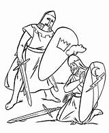 Coloring Pages Crusader Knights sketch template