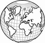 Globe Coloring Sheet sketch template