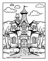 25 Free Printable Haunted House Coloring Pages For Kids sketch template