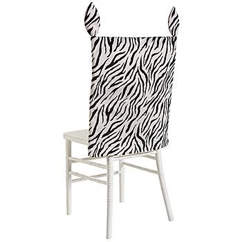 Zebra Print Chair Covers | Printed chair, Chair covers, Zebra print party