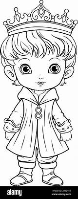 Prince Coloring Page Coloring prince In A Crown And Royal Clothes  sketch template