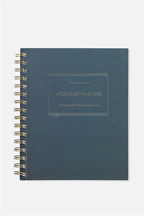 A5 Campus Notebook - 240 Pages, THE SUBTLE ART OF PROCRASTINATING | Office supplies pens ...