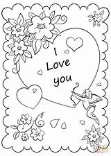 Coloring Page Printable Valentines Day Cards To Color sketch template