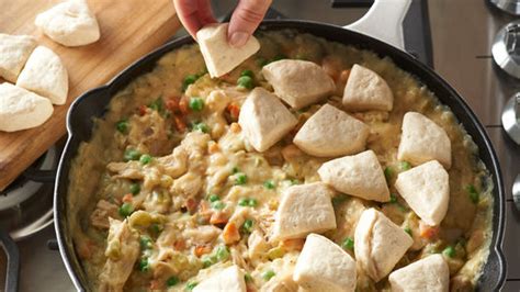 Skillet Chicken Biscuit Pot Pie Recipe - Pillsbury.com