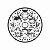 Connect With Family Through Coloring  Page sketch template
