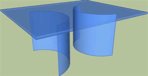 AODE Elegant Curve Glass Dining Table Base 3d model