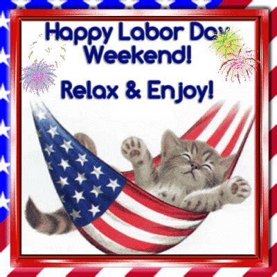 Happy Labor Day Weekend Kitty. Free Weekend eCards, Greeting Cards | 123 Greetings