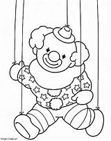 Marionetka Ze Sznurka Klauna Kolorowanka sketch template