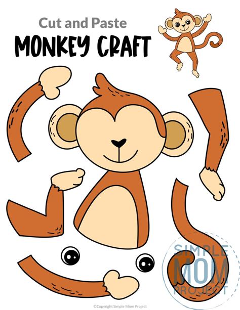 Free Printable Monkey Craft Template – Simple Mom Project