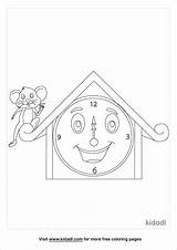 Free Hickory Dickory Dock Coloring Page  Printables Kidadl sketch template