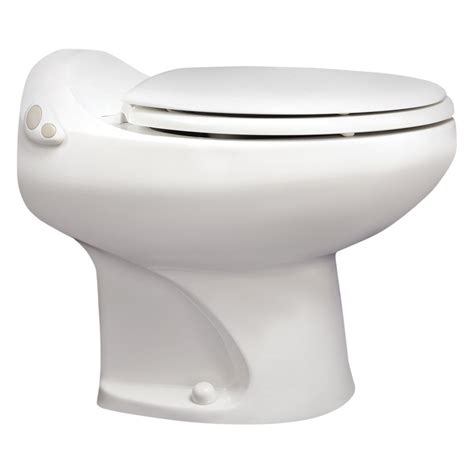 Thetford® 19766 - Aria™ Deluxe II White Porcelain High Profile Built-In Toilet with Flush Button ...