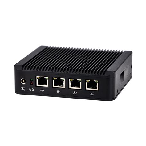 Qotom-Q190g4u Pfsense Firewall Barebone Home Router Fanless Mini PC Computer J1900 4 LAN ...