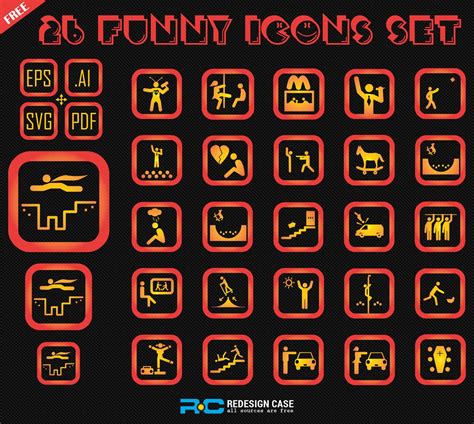 26 Funny Icon Vector Set