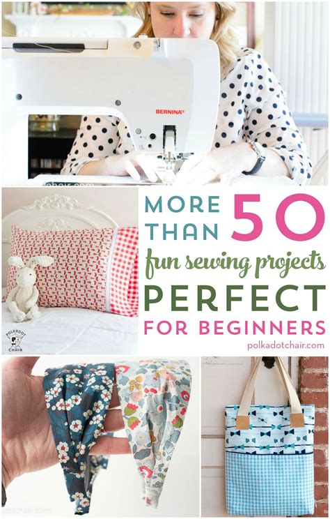 More than 50 Fun & Easy Beginner Sewing Projects | Polka Dot Chair ...