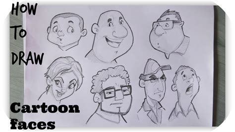 How to draw Cartoon Human Faces | Character Design |Timelapse - YouTube