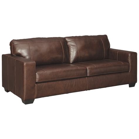 Signature Design by Ashley Morelos Leather Queen Sleeper Sofa in ...