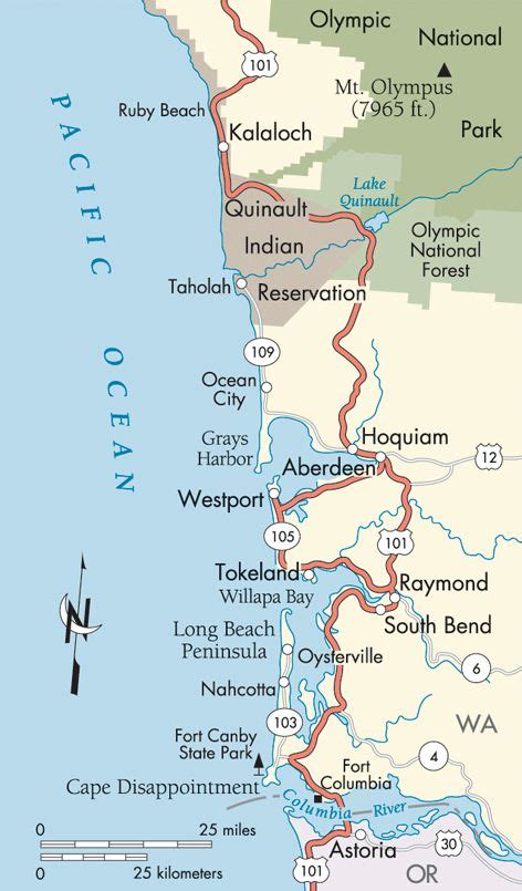 35 Washington Oregon Coast Map - Maps Database Source