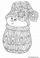 A Cute Snowman Coloring Pages  sketch template