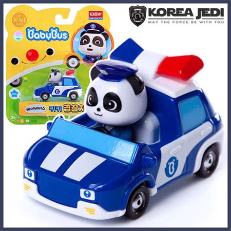 BABYBUS - KIKI Police Car Die-cast Minicar Blue Car (3.6 x 5.8 x 3.8cm) /Baby Bus Panda Die ...