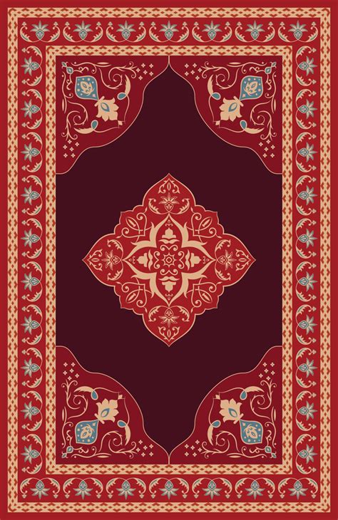 Persian turkish damask pattern rug carpet 12005067 Vector Art at Vecteezy