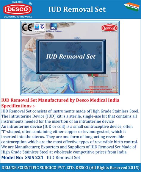 IUD Removal Instruments Set Kit - Manufacturers, Exporters & Suppliers ...