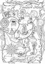 Treasure Maps Coloring Pages sketch template